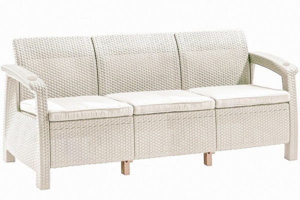 Трёхместный диван  Yalta Sofa 3 Seat белый купить в Туймазах