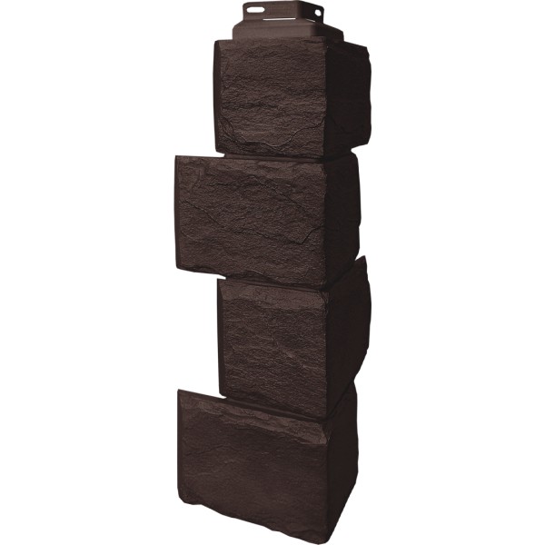 Цокольный сайдинг FineBer – Серия “Камень природный”, Угол наружный Коричневый купить в Туймазах