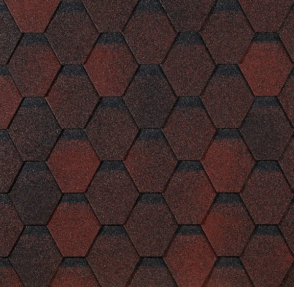 Гибкая черепица EURASIA Docke, Коллекция ШЕСТИГРАННИК Красный купить в Туймазах