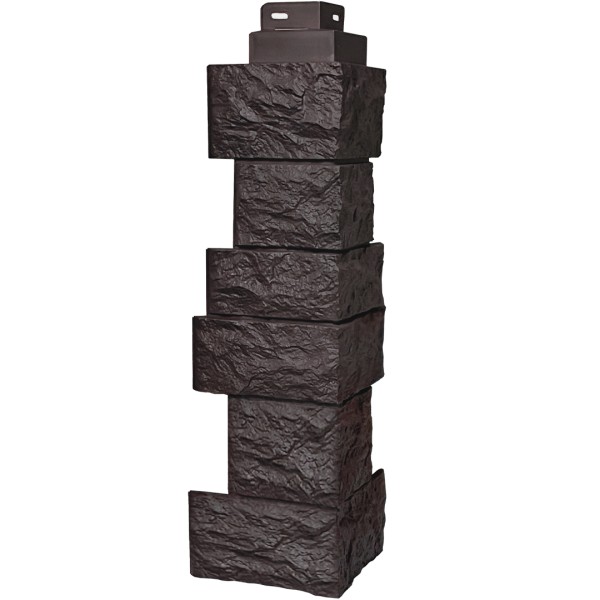 Цокольный сайдинг FineBer – Серия “Дикий камень”, Угол наружный, Коричневый купить в Туймазах