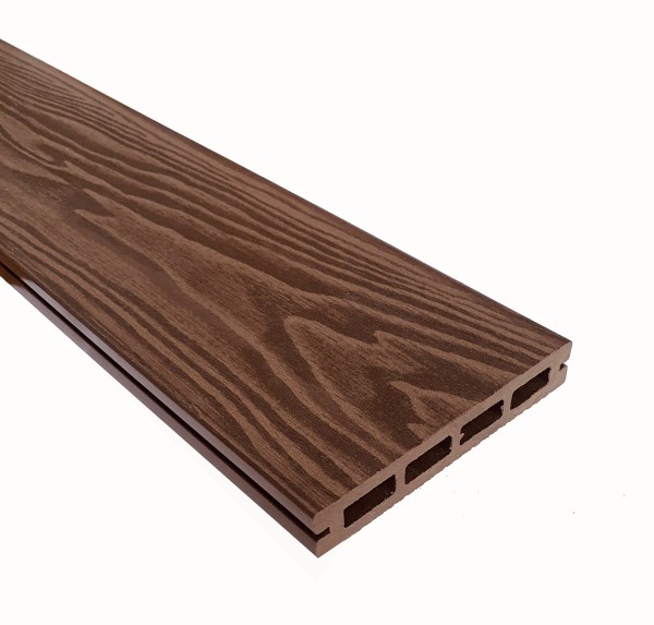 Террасная доска из ДПК Terrapol Смарт 3D Пустотелая с пазом Орех Милано купить в Туймазах