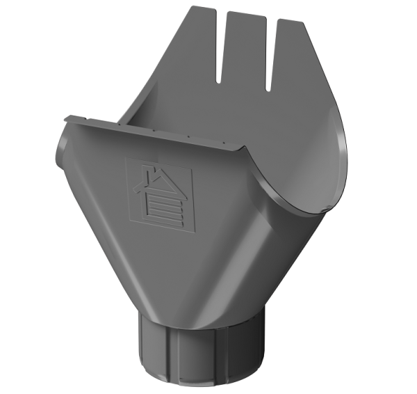 Воронка желоба D125 Döcke STAL PREMIUM Графит, (RAL 7024) купить в Туймазах
