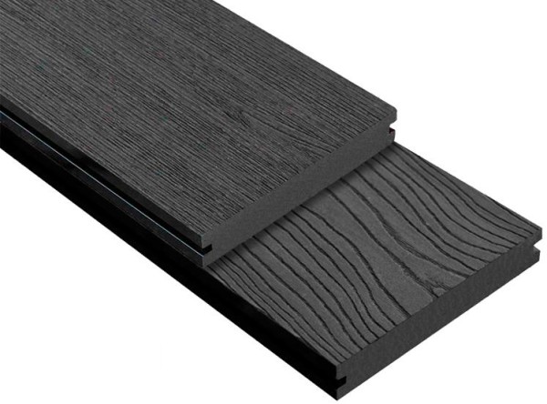 Террасная доска ДПК Outdoor 3D полнотелая STORM/OCEAN BLACK черная купить в Туймазах