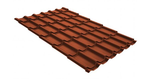 Металлочерепица классик GL 0,5 GreenCoat Pural RR 750 кирпично-красный (RAL 8004 терракота) купить в Туймазах