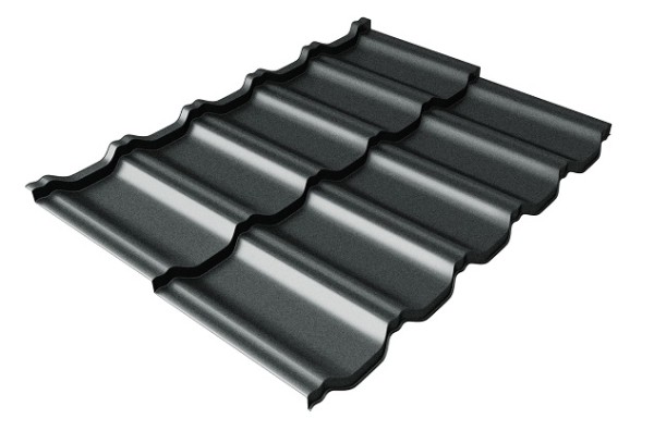 Металлочерепица модульная Квинта Uno Grand Line c 3D резом 0,5 Satin RAL 7016 антрацитово-серый купить в Туймазах