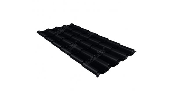 Металлочерепица камея 0,45 Drap RAL 9005 черный купить в Туймазах