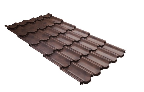 Металлочерепица квинта плюс с  3D резом 0,45 Safari Twincolor Brown купить в Туймазах