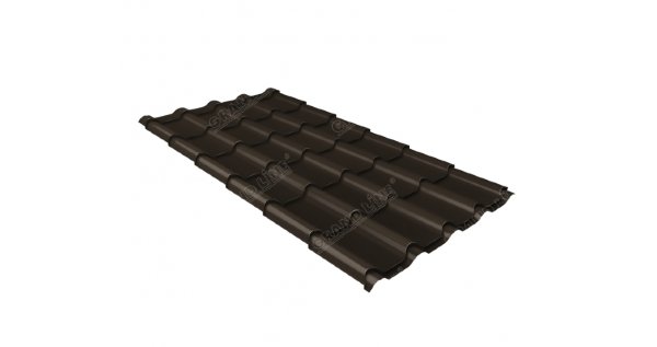 Металлочерепица камея GL 0,5 GreenCoat Pural matt RR 32 темно-коричневый (RAL 8019 серо-коричневый) купить в Туймазах