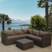 Комплект мебели AFINA плетеной из иск. ротанга YR825A Brown/Beige купить в Туймазах