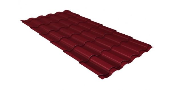 Металлочерепица кредо 0,5 Satin RAL 3005 красное вино купить в Туймазах