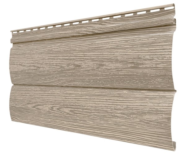 Виниловый сайдинг tecos, серия lux - оцилиндрованный брус двойной, - сибирский кедр купить в Туймазах