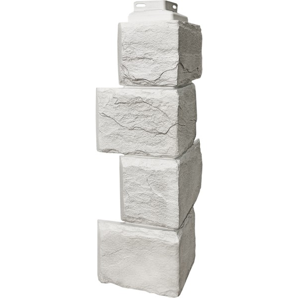 Цокольный сайдинг FineBer – Серия “Камень природный”, Угол наружный Жемчужный купить в Туймазах