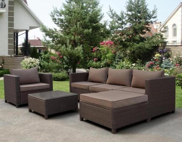 Комплект мебели AFINA плетеной из иск. ротанга YR821A Brown/Beige купить в Туймазах