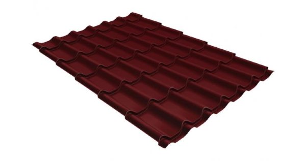 Металлочерепица классик GL 0,5 Velur20 RAL 3005 красное вино купить в Туймазах