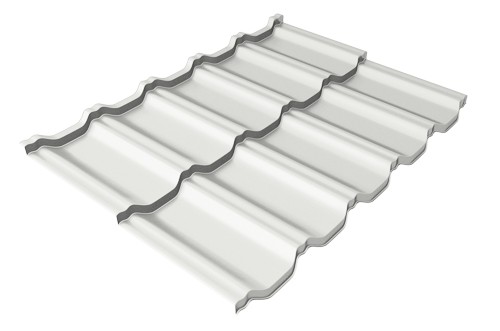 Металлочерепица модульная Квинта Uno Grand Line c 3D резом 0,5 Satin RAL 9003 сигнальный белый купить в Туймазах