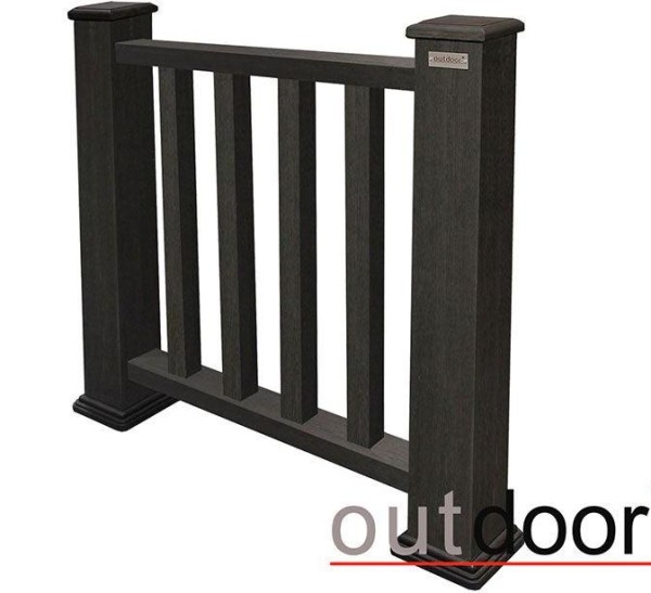 Ограждение из ДПК Outdoor Классик 3D STORM чёрный купить в Туймазах