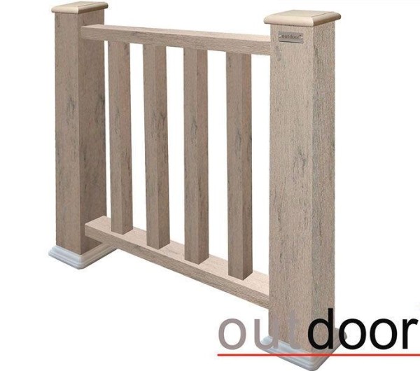 Ограждение из ДПК Outdoor Классик 3D STORM серый микс купить в Туймазах