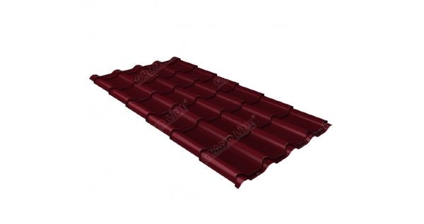 Металлочерепица камея 0,5 Satin RAL 3005 красное вино купить в Туймазах