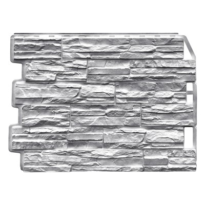 Фасадная панель FineBer, Скол - Светло-серый