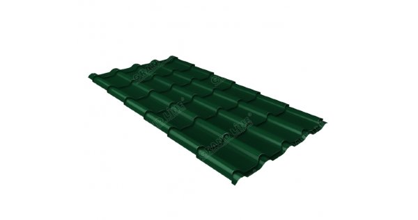 Металлочерепица камея 0,5 Satin RAL 6005 зеленый мох купить в Туймазах