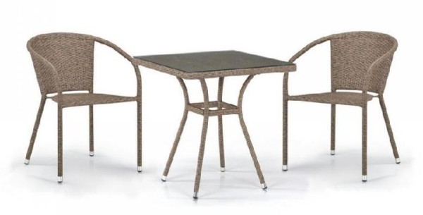 Комплект плетеной мебели AFINA из иск. ротанга T282BNT/Y137C-W56 Light Brown 2Pcs купить в Туймазах