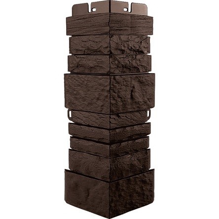 Угол наружный Альта-Профиль Скалистый камень ЭКО Коричневый купить в Туймазах