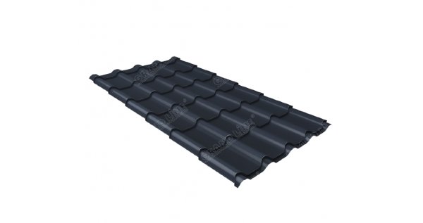 Металлочерепица камея 0,5 Satin RAL 7024 мокрый асфальт купить в Туймазах