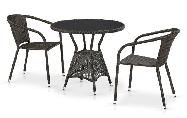 Комплект плетеной мебели AFINA из иск. ротанга T707ANS/Y137C-W53 Brown 2Pcs купить в Туймазах