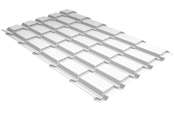 Металлочерепица GL квадро профи 0,5 Satin RAL 9003 сигнальный белый купить в Туймазах
