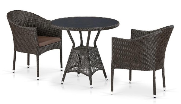 Комплект плетеной мебели AFINA из иск. ротанга T707ANS/Y350-W53 Brown 2Pcs купить в Туймазах