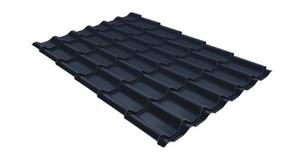 Металлочерепица классик 0,5 Satin RAL 7024 мокрый асфальт купить в Туймазах