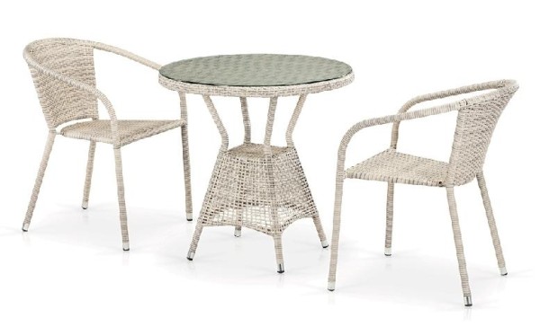 Комплект плетеной мебели AFINA из иск. ротанга T705ANT/Y137C-W85 Latte 2Pcs купить в Туймазах