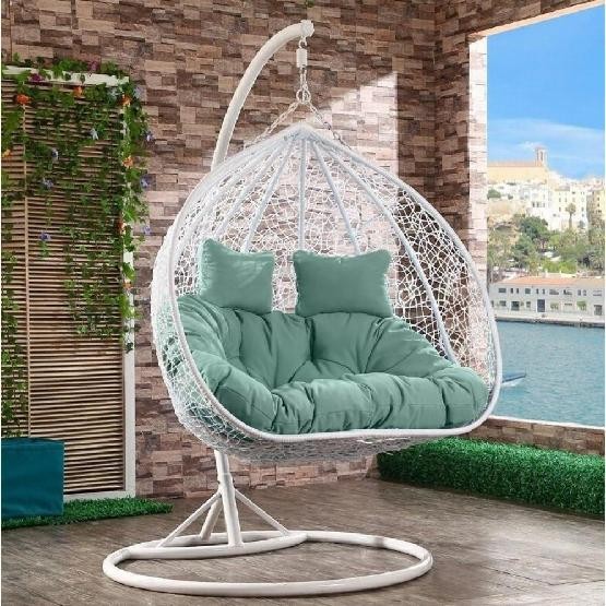 Кресло Подвесное из искусственного ротанга AFM-109A White/Green купить в Туймазах