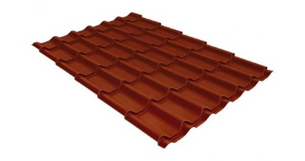 Металлочерепица классик GL 0,5 Velur20 RAL 8004 терракота купить в Туймазах