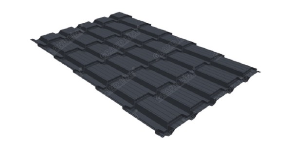 Металлочерепица GL квадро профи 0,5 Satin RAL 7024 мокрый асфальт купить в Туймазах
