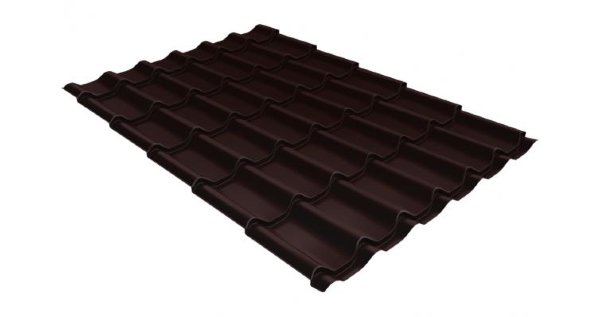 Металлочерепица классик 0,5 Satin RAL 8017 шоколад купить в Туймазах