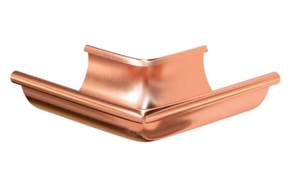 Водосток Aquasistem, система 150/100 - Угол желоба наружный медный 90° купить в Туймазах