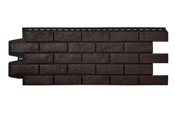 ФП Grand Line состаренный кирпич премиум Шоколадный (шов RAL 9005) купить в Туймазах
