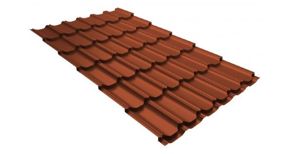 Металлочерепица квинта плюс 0,5 GreenCoat Pural RR 750 кирпично-красный (RAL 8004 терракота) купить в Туймазах