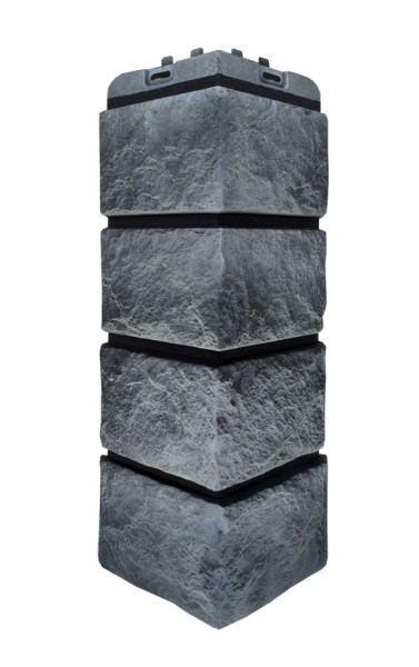 Угол наружный Grand Line Колотый Камень Антрацит, Шов чёрный купить в Туймазах